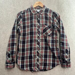 Time and Tru Black Soot Combo Flannel Size Small